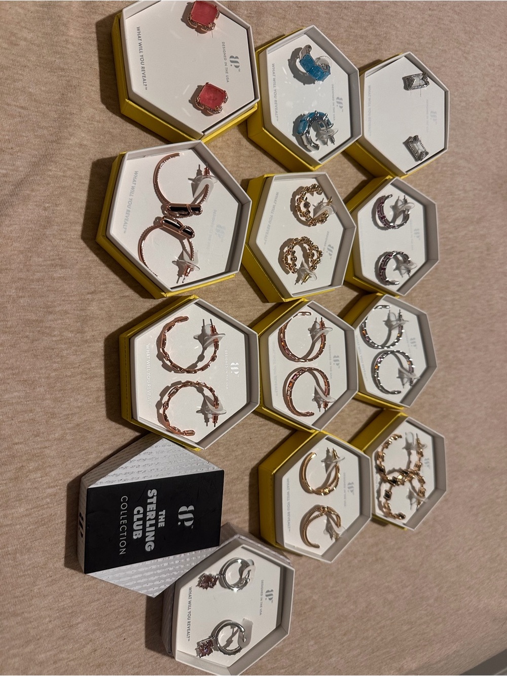 Bomb Party BP 12 Pc Earring Lot 3 Autism Awareness Hoops Revealed Jewelry
